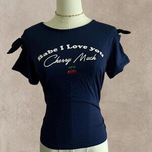 Emily Casual Chery Graphic Tee